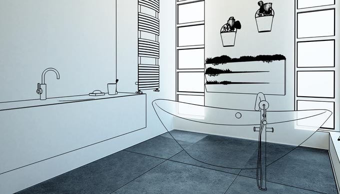 dessin pour une future salle de bain